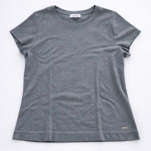 Calvin Klein Gray Crew Neck Tee Women’s XL Minimalist Basic Soft Cotton Classic